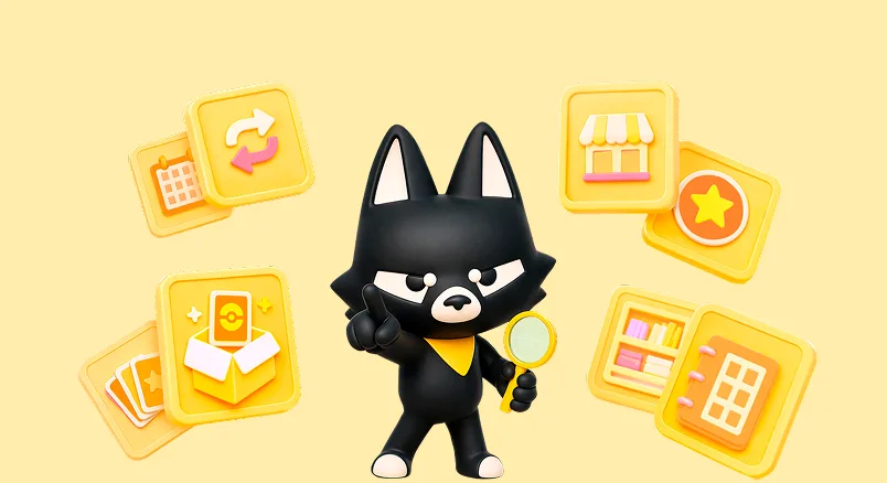 Kadoraba mascot checking card market tools
